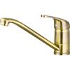 eurosanit Rubinetto Monocomando da Cucina Modello Tilt Finitura Ottone spazzolato | Design Moderno con Beccuccio Girevole e Stile Originale | by EUROSANIT