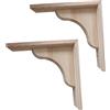 DSWZLQDXB 2 pezzi Staffa per mensola galleggiante Legno massiccio naturale,Scaffale Flottanti per Ripiano,Libreria,Cucina,Reggimensola Treppiede Montato a parete,Staffa Parete Divisoria (20cm,B)