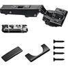 Blum onice nero con cerniera Soft Close Overlay 71B3550OB + piastra + coperture + viti, nero