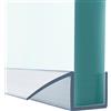 KAHCOP Nastro sigillante per cabine doccia, vasche da bagno, porte doccia, guarnizione di ricambio per vetro dritto o curvo con uno spazio (per 8-10 mm, 2 m)