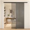 Mai & Mai Porta Scorrevole in Vetro Temperato 8mm con Sistema Softclose, Binario e Maniglia in Lega di Alluminio per Bagno Cucina Studio Ufficio, 102.5x205cm, Muranino-001