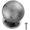 bricoleva.it Pomello Singolo Rotondo per Mobili Porte Armadi Cassetti Comodini Ante - Pomolo Tondo per Mobili - Pomello in Zama Color Cromo Satinato - 25x32 mm