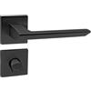 domino - Maniglia per porta ELENA-QR, colore nero, set di maniglie per porte con rosette