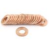 Ruilogod 20pcs 10x20x2mm rame Rondella industriale Guarnizione Spacer Anello di tenuta