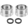 QUARKZMAN 2Pcs Adattatore Aeratore Rubinetto, Femmina M20 A Maschio M22 Con Guarnizione, Lunghezza 13mm