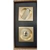 Generico Kit per porte scorrevoli QUADRATO - ORO SATINATO - Kit completo di serratura, ditale, taglio vite - dimensione fresata 48mm - Adatto per spessore porta da 38mm a 50mm