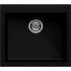 Generic Lavello cucina Ettore Mix nero 1 vasca/vascone 57 x 50 cm Made in Italy