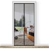AMCER Zanzariera A Chiusura Automatica 135x260cm, Tenda zanzariera Porta, Chiusura Automatica Traspirante Resistente, Conveniente per Bambini e Animali Domestici - Nero