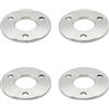 PRIOstahl Piastra di ancoraggio rotonda, piastra di base, flangia con foro a 3 fori, 4 pezzi, dimensioni: 85 mm x 6 mm, come fissaggio per tubo rotondo Ø 42,4 mm, per ringhiere, in acciaio inox V2A