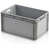 Wetec Contenitore per immagazzinaggio, con maniglie passanti, grigio, 600 x 400 x 320 mm (scatola per il trasporto euro, Eurobox Eurofix Eurobox, Eurobox Eurobox, cassetta per il trasporto impilabile)