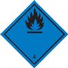 stickerslab srl StickersLab - Etichetta in PVC Etichetta di classe 4 divisione 4.3 per Materie che, a contatto con l'acqua sviluppano gas infiammabili ADR (100mm x 100mm, Quantità - 100 pezzi)