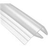 FSHANYUE Guarnizione per Porta Doccia in Vetro, Guarnizione Doccia Sottoporta - Per Spessore di Vetro di 6mm 8mm 10mm 12mm, Guarnizione Box Doccia Sottoporta in Gomma di Silicone (12mm,f-type-200cm)