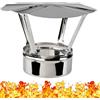 BG INVEST Cappuccio per Camino in Acciaio Inossidabile INOX - Comignolo Antivento Antipioggia - Scarico Fumi Copertura Camino - Cappello del Camino Antipiogg - Canna Fumaria Cappello - Diametro 130mm - Ø 130 mm