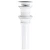 FQYEP Piletta Lavandino Senza Troppo Pieno, Tappo Click Clack Lavabo, Piletta Lavandino Bagno, Scarico Interamente In Rame Con Rimbalzo,Bianco,Nessun Foro Di Troppopieno
