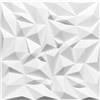 DECCART Pannelli Decorativi Per Pareti 3D - Pannelli Murali - Pannello Decorativo Parete - Polystyrène PSE - 50x50 cm Ametista 2 m², 8 pezzi, bianco