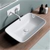 doporro Lavabo da Appoggio 58,5x37x12cm, Lavandino Bagno in Ceramica Nano Rivestimenti Brüssel159