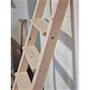 Generico Scala a pioli in legno per soppalco letto a castello soffitta (Altezza cm 150, Larghezza cm 50)