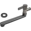 Volakebeing Rubinetto singolo da parete esteso per acqua fredda da cucina e lavandino, in acciaio inox 304, rotante con beccuccio in rame a lunga portata per esterni (20 cm)