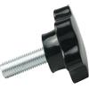 BTBTB Manopole con testa a forma di stella, 1pz M12 M14 M16 Lunghezza 30-100 mm Diametro testa nera 60 mm Sostituzione filettatura Manopola a stella Manopola a mano in bachelite Vite di serraggio a mano(30m