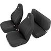 Rough Country Coprisedili in neoprene per Jeep Wrangler TJ (2003-2006) e Unlimited (2004-2006), impermeabili e resistenti ai raggi UV, imbottiti in schiuma, set di coprisedili anteriori e posteriori