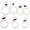 Qiilu Coppia COB Occhi Faro Chips Headlight Halo Anelli Angel Eye per Auto Moto