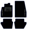 QUEMAR Tappetini Auto compatibili con Ford Puma dal 2019 anche Hybrid/Kit Tappeti Moquette e Gomma su Misura (Set 2 Anteriori + 2 Poster.)/ Ricami e Colori Personalizzati (Bordo Blu, 2 Ricami)