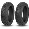 LG-MOTORS POWER ENGINEERING 405655495 + 405655490 o H686 - Coppia Gomme TUBELESS 120/90/10 + 130/90/10 PER STALKER 50 1997-2011 CROSSER 50 CR1 1995-1998 CW BOOSTER 50 1990-1994 CW BW'S ORIGINAL 50 2002 BW'S 100 1999-2001