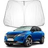 BIXUAN Parasole Compatibile con Nissan Qashqai J12 2021 2022 2023 2024 2025 Parabrezza Auto Parabrezza Parasole Anteriore Bloccato Copertura UV Pieghevole