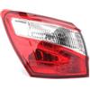 Zcera Fanalino Posteriore Per Nissan Per Qashqai 2008-2012 2013 2014 2015 Versione UE Luce Fendinebbia Freno Fanale Posteriore Esterno Auto Luce Segnalazione Auto Luce Marcia Fanale Posteriore(Outer L)