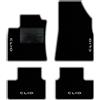 QUEMAR Tappetini Auto compatibili con Renault Clio V anche Hybrid dal 2019/ Kit Tappeti Moquette e Gomma su Misura (Set 2 Anter.+ 2 Poster.)/ Ricami e Colori Personalizzati (4 Ricami, Bordo Perla)