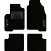 QUEMAR Tappetini Auto per Panda Pandina III, Bordo Nero, 2 Ricami | dal 2012 / anche Hybrid / Kit Tappeti Moquette e Gomma su Misura / Set 2 Anteriori + 2 Post. / Ricami e Colori Personalizzati