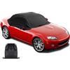 QENETY Mezza copertura auto per Mazda MX-5 MK4 2014-2024, 420D Oxford impermeabile auto mezza copertura superiore per Mazda MX-5 ND, sole all'aperto neve polvere UV protezione da tutte le intemperie