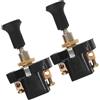 PRETYZOOM Interruttore Fari Auto 12v 24v a Leva per Camion | 2 Pezzi, Metallo PVC Abs, Manopola Robusta, per Motore e Modifica Camion, Affidabile e Semplice