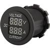 Qiilu QL47600 Auto Moto DC 12-24V Dual LED Digital Voltmetro Amperometro Amp Volt Meter Guage