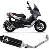 MOTOTOPGUN arrow scarico completo omologato open urban alluminio nero nero compatibile con aprilia sr 200 gt 2022 2023 mototopgun