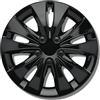 Kuglo Copricerchi 13 pollici - Set da 4 copricerchi neri da 13-16 pollici - Copri cerchi pollici auto Stormer per quasi tutti i cerchioni in acciaio - Nero o argento - Copri cerchioni