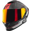Bogotto Phantom Combo Carbon Casco, nero/rosso/bianco, M