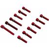 Replay Viti per carter in alluminio, per MBK 50 Booster/Yamaha 50 BW's, colore rosso, 6x25-40-45 (kit da 12)
