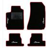 QUEMAR Tappetini Auto per Alfa Romeo Brera, Bordo Rosso, 4 Ricami | 2005-2011 / Kit Tappeti Moquette e Gomma su Misura / Set 2 Anteriori + 2 Posteriori / Ricami e Colori Personalizzati