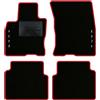 QUEMAR Tappetini Auto compatibili con Ford Kuga III dal 2020 anche Hybrid/Kit Tappeti Moquette e Gomma su Misura (Set 2 Anter.+ 2 Poster.)/ Ricami e Colori Personalizzati (2 Ricami, Bordo Rosso)