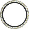 YQTGBCED Coprivolante universale con stampa di margherite bianche, si adatta alla maggior parte dei veicoli, materiale in gomma cloroprenica, facile da pulire