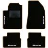 QUEMAR Tappetini Auto per Fiat Bravo 198, Bordo Beige, 4 Ricami | 2007-2014 / Kit Tappeti Moquette e Gomma su Misura / Set 2 Anteriori + 2 Posteriori / Ricami e Colori Personalizzati