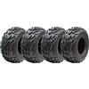 Parnells - 4 set di Pneumatici Tubeless ATV Quad - 16x8.00-7, 4 Strati P329 Wanda con Profondità Battistrada 12 mm, Diametro 406 mm, Larghezza 185 mm, 79 kg - per Tipo Chevron, Omologazione Stradale