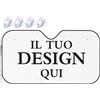 Xenorith Personalizzato copri parabrezza auto il tuo con Foto LOGO telo parasole auto Personalizzata la tua text alette parasole auto blocca i raggi UV e mantiene il veicolo fresco white 130cm x 70cm