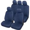 Lupex Shop Trap_bs Coprisedili Auto Universale Trapuntato Blu Scuro, Set Copri-Sedile fodere per Anteriori e Posteriori, Accessori Interni Auto
