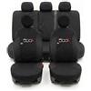 Auto Accessori Lupex Coprisedili Compatibili con 500L (2012 al 2022), Set Anteriori o Completo 13 Pezzi, in Policotone Traspirante MADE IN ITALY (Nero)