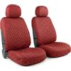 Auto Accessori Lupex - A22 Coprisedili Universali Auto in Tessuto Poliestere Trapuntato, Coppia Anteriore, Set 2 pezzi colore Rosso