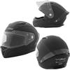 A-Pro Casco Integrale Moto Scooter Visierino Anti Graffio Touring Nero Opaco S
