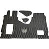 EVELTRUCK Set di tappetini per auto per cabina conducente camion compatibile con Mercedes Actros MP4 MP5 MP6 (filo nero, filo beige, sedile passeggero non ammortizzato)