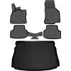 LEMENT Element - Set di tappetini in gomma 3D e bagagliaio, adatti per VW Golf 7, anno di costruzione 2012 - 2020 | Hatchback | 100% su misura, tappetini per auto, tappetini in gomma